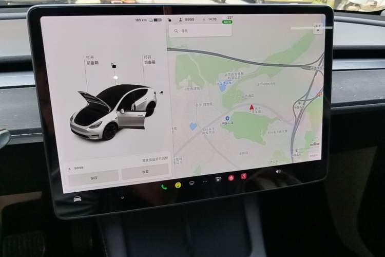 Used Tesla Model Y 2021 Standard Range Rear-Wheel Drive Version Audio And AC Panel