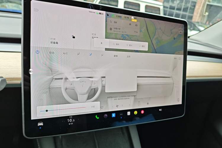 Used Tesla Model Y 2021 Long-Range All-Wheel-Drive Version 3D7 Audio And AC Panel