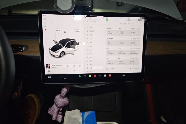 Used Tesla Model Y 2021 Standard Range Rear-Wheel Drive Version Audio And AC Panel