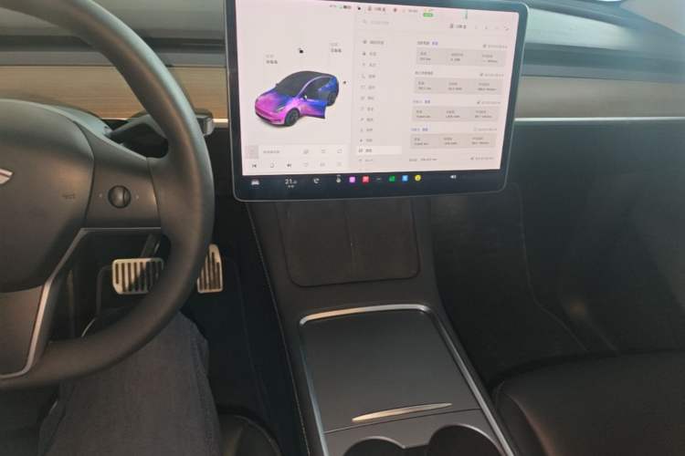 Used Tesla Model Y 2021 Long-Range All-Wheel-Drive Version 3D7 Audio And AC Panel
