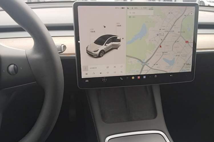 Used Tesla Model Y 2021 Standard Range Rear-Wheel Drive Version Audio And AC Panel