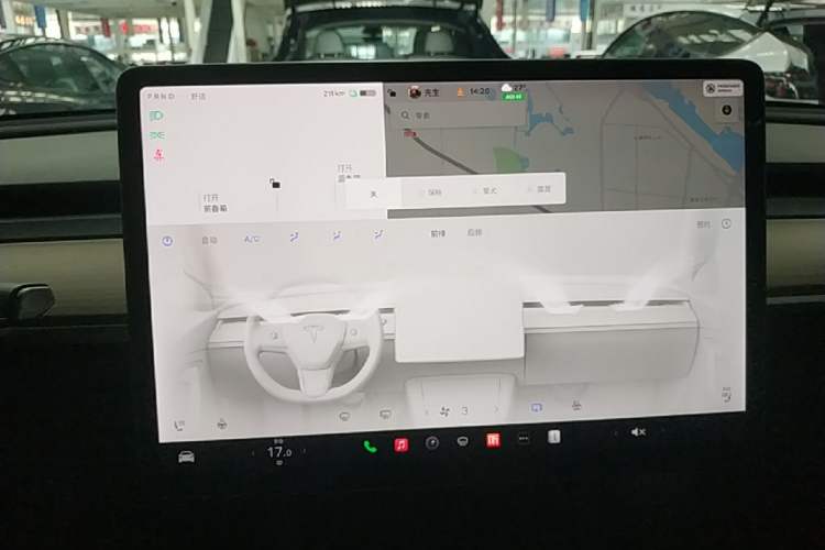 Used Tesla Model Y 2021 Long-Range All-Wheel-Drive Version Audio And AC Panel