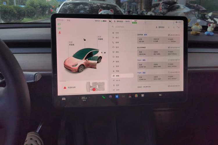 Used Tesla Model Y 2021 Long-Range All-Wheel-Drive Version Audio And AC Panel