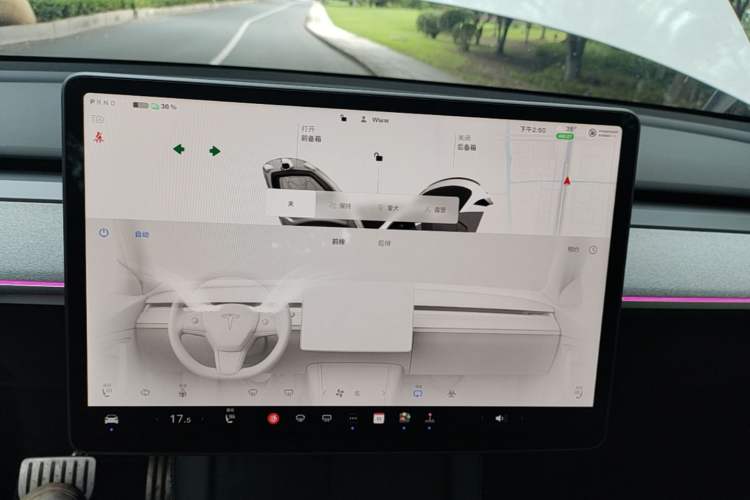 Used Tesla Model Y 2021 Performance High-Performance All-Wheel-Drive Version Audio And AC Panel