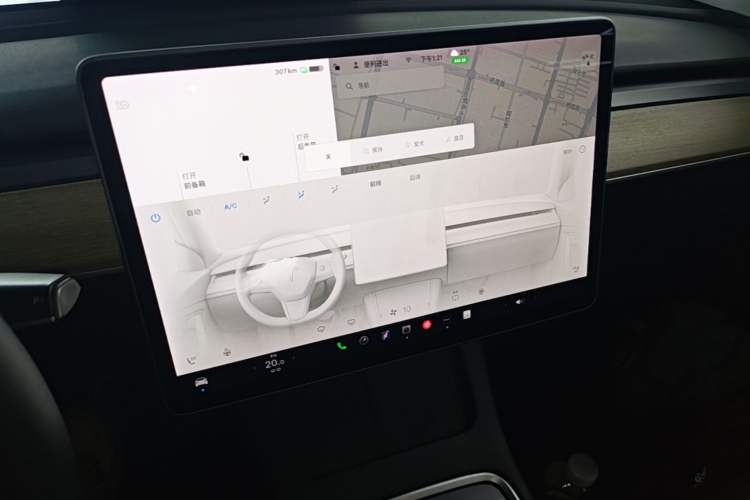 Used Tesla Model Y 2021 Standard Range Rear-Wheel Drive Version Audio And AC Panel