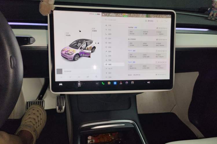 Used Tesla Model Y 2021 Standard Range Rear-Wheel Drive Version Audio And AC Panel