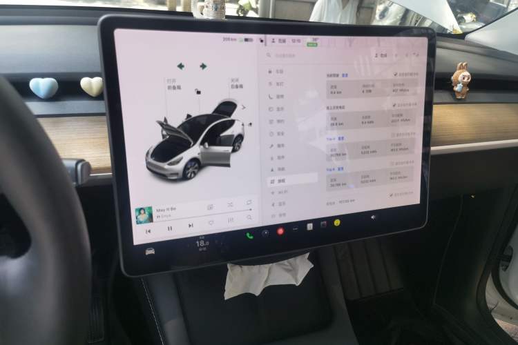 Used Tesla Model Y 2021 Long-Range All-Wheel-Drive Version 3D7 Audio And AC Panel
