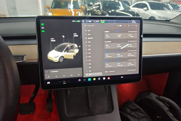 Used Tesla Model Y 2021 Long-Range All-Wheel-Drive Version 3D7 Audio And AC Panel