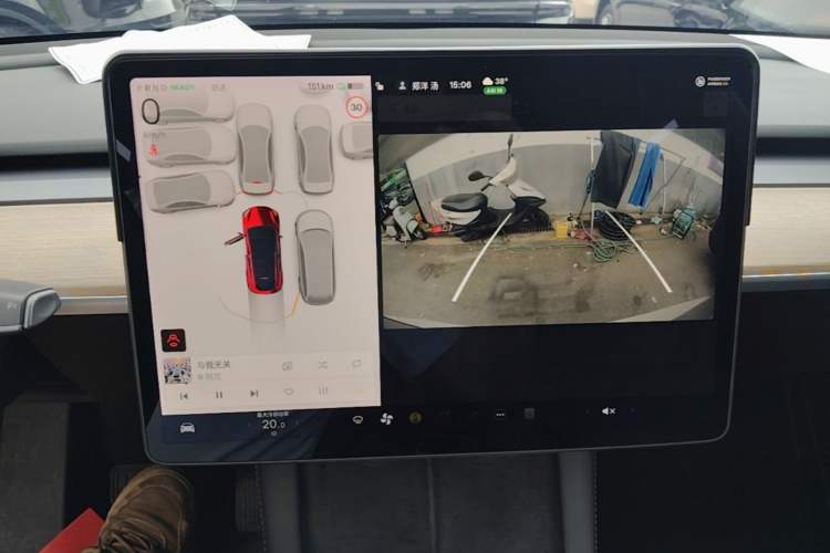 Used Tesla Model Y 2021 Long-Range All-Wheel-Drive Version 3D7 Audio And AC Panel
