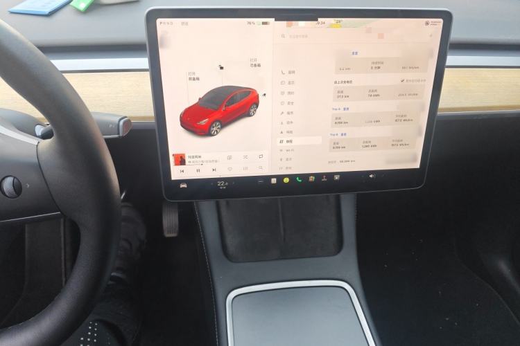 Used Tesla Model Y 2021 Standard Range Rear-Wheel Drive Version Audio And AC Panel