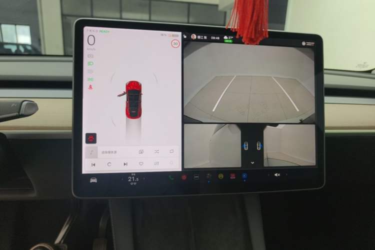 Used Tesla Model Y 2021 Long-Range All-Wheel-Drive Version 3D7 Audio And AC Panel