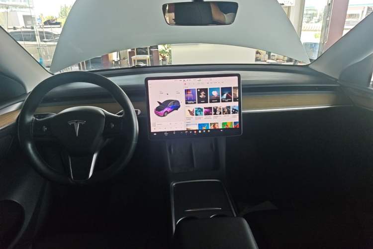 Used Tesla Model Y 2021 Standard Range Rear-Wheel Drive Version Center Console