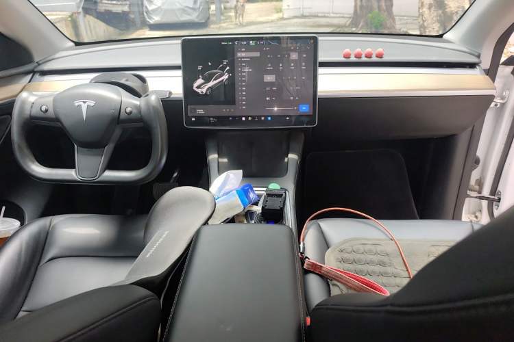 Used Tesla Model Y 2021 Standard Range Rear-Wheel Drive Version Center Console