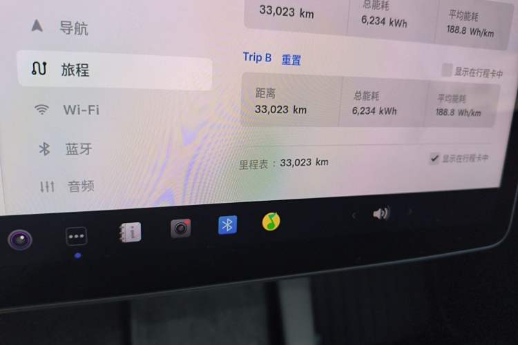 Used Tesla Model Y 2021 Performance High-Performance All-Wheel-Drive Version Odometer Close Up