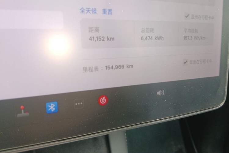 Used Tesla Model Y 2021 Long-Range All-Wheel-Drive Version Odometer Close Up