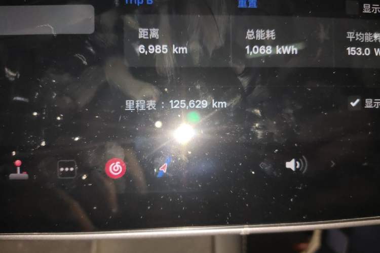 Used Tesla Model Y 2021 Standard Range Rear-Wheel Drive Version Odometer Close Up