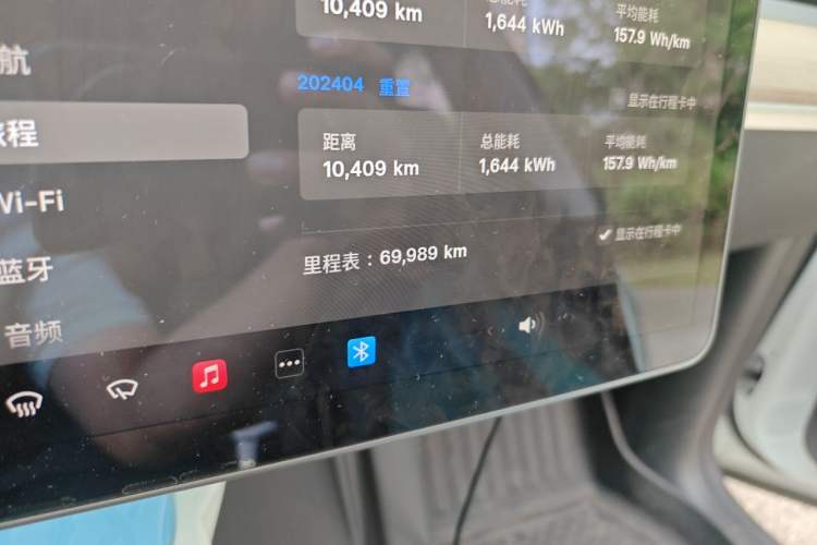 Used Tesla Model Y 2021 Long-Range All-Wheel-Drive Version 3D7 Odometer Close Up