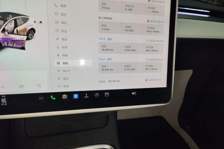 Used Tesla Model Y 2021 Standard Range Rear-Wheel Drive Version Odometer Close Up
