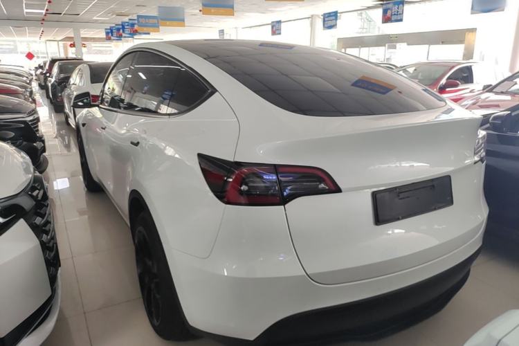 Used Tesla Model Y 2021 Standard Range Rear-Wheel Drive Version Rear Left 45 Deg