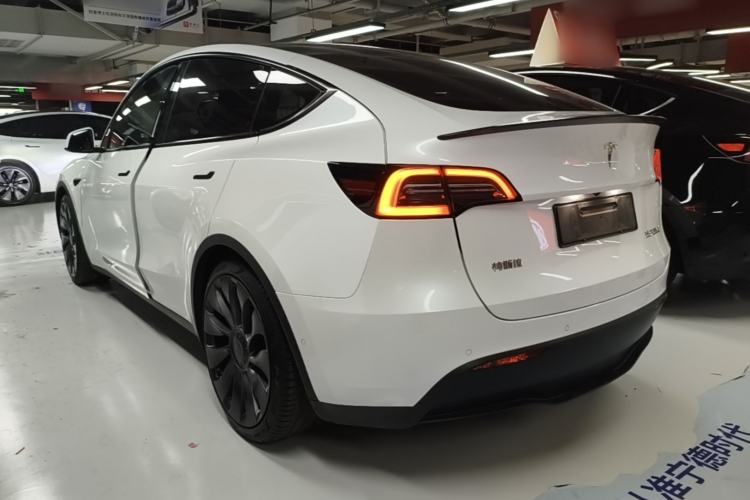 Used Tesla Model Y 2021 Performance High-Performance All-Wheel-Drive Version Rear Left 45 Deg