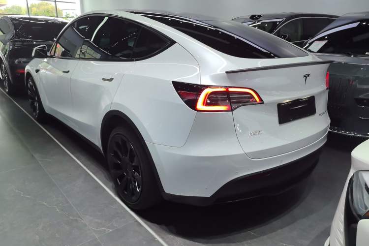 Used Tesla Model Y 2021 Revised Version 2 Long-Range All-Wheel-Drive Edition Rear Left 45 Deg