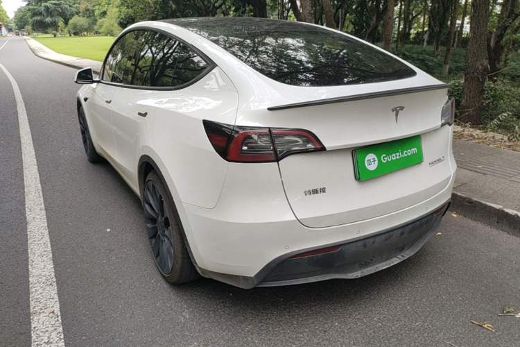 Used Tesla Model Y 2021 Performance High-Performance All-Wheel-Drive Version Rear Left 45 Deg