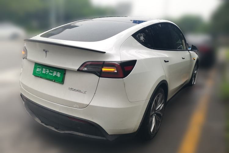 Used Tesla Model Y 2021 Performance High-Performance All-Wheel-Drive Version Rear Right 45 Deg