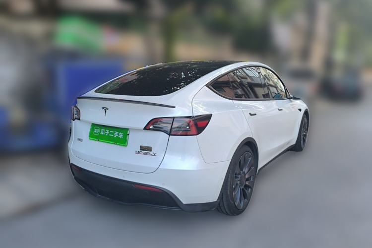 Used Tesla Model Y 2021 Performance High-Performance All-Wheel-Drive Version Rear Right 45 Deg