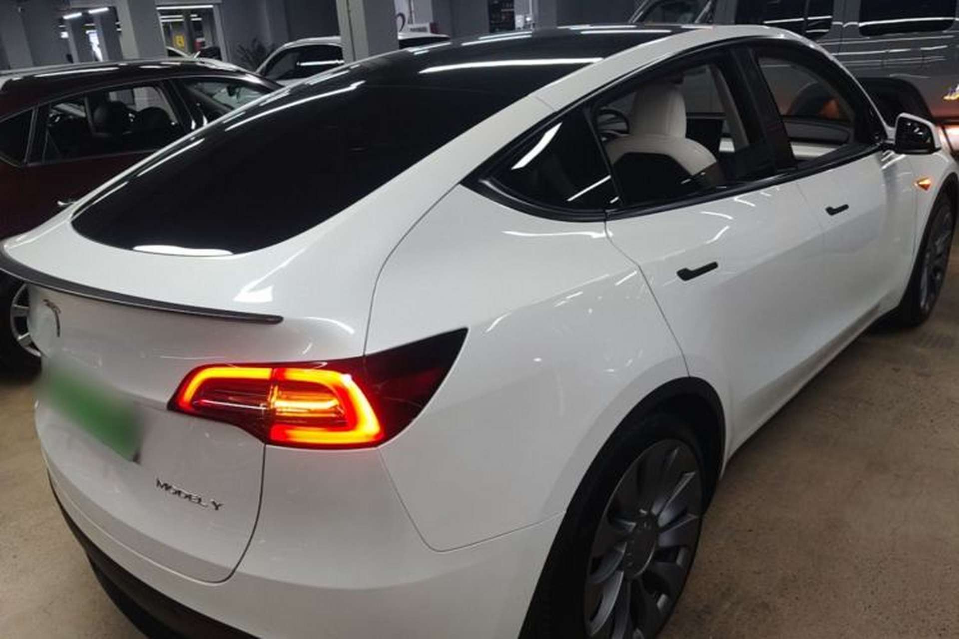 Used Tesla Model Y 2021 Performance High-Performance All-Wheel-Drive Version Rear Right 45 Deg