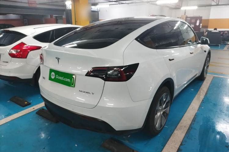 Used Tesla Model Y 2021 Standard Range Rear-Wheel Drive Version Rear Right 45 Deg