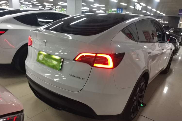 Used Tesla Model Y 2021 Long-Range All-Wheel-Drive Version Rear Right 45 Deg