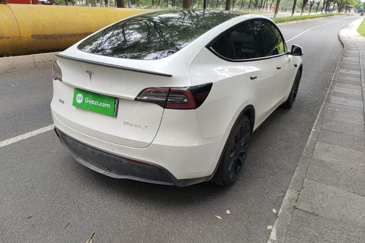 Used Tesla Model Y 2021 Performance High-Performance All-Wheel-Drive Version Rear Right 45 Deg