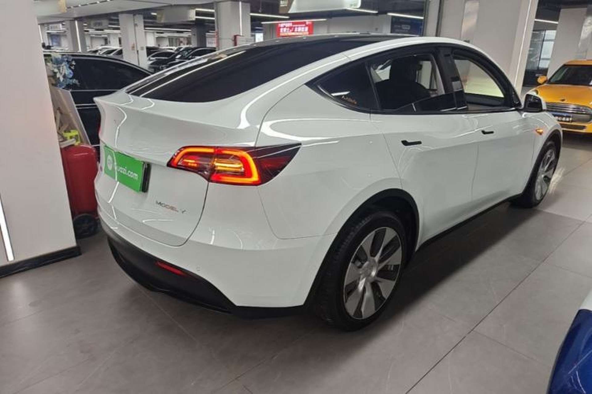 Used Tesla Model Y 2021 Long-Range All-Wheel-Drive Version 3D7 Rear Right 45 Deg