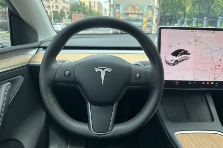 Used Tesla Model Y 2021 Standard Range Rear-Wheel Drive Version Steering Wheel