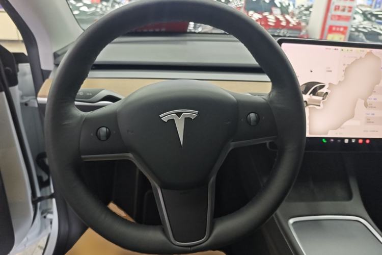 Used Tesla Model Y 2021 Long-Range All-Wheel-Drive Version Steering Wheel