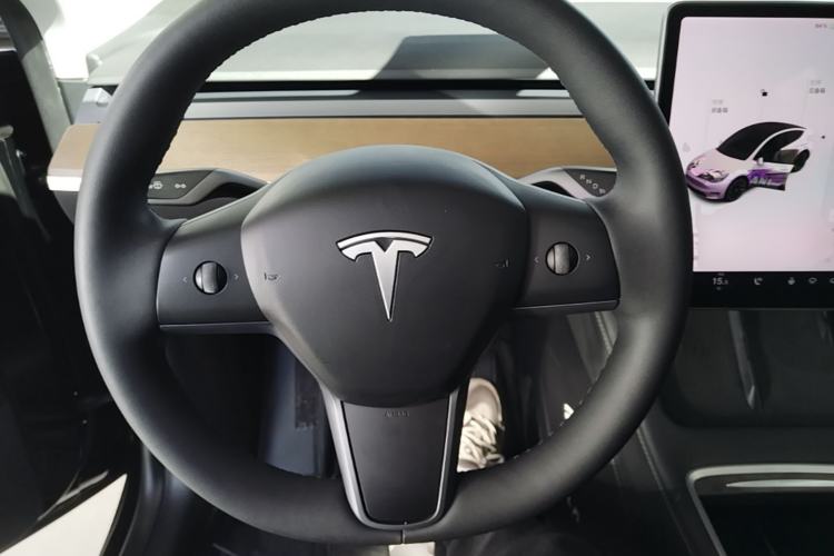 Used Tesla Model Y 2021 Standard Range Rear-Wheel Drive Version Steering Wheel