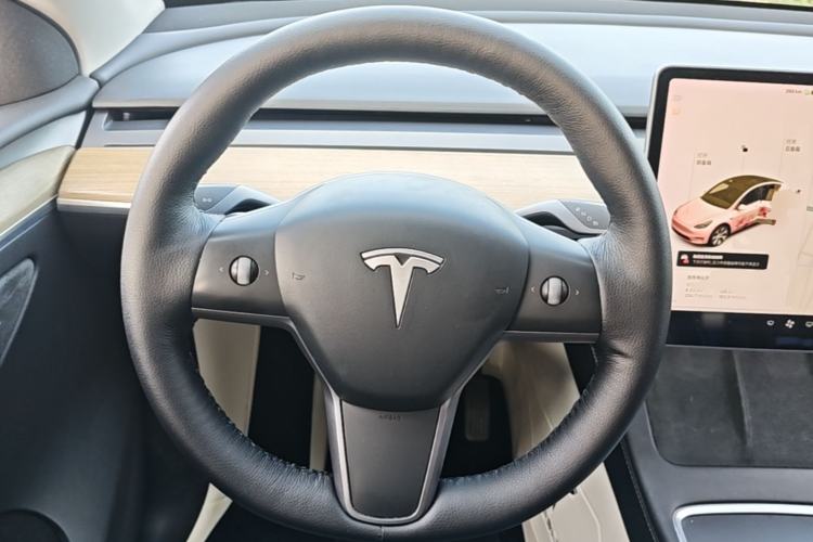 Used Tesla Model Y 2021 Long-Range All-Wheel-Drive Version 3D7 Steering Wheel