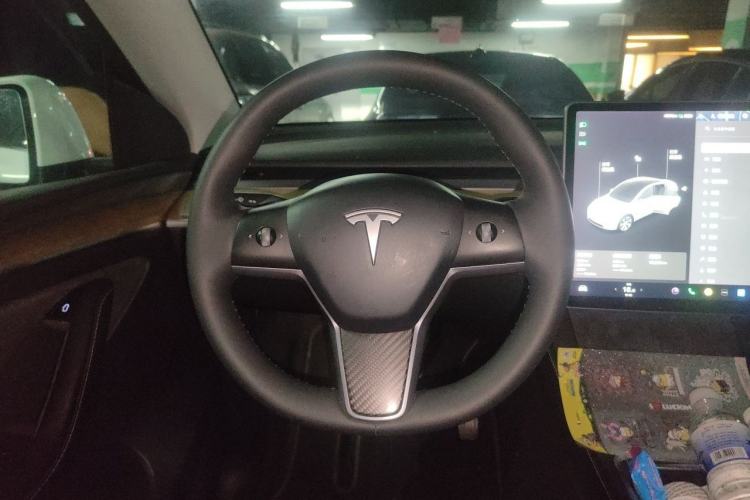 Used Tesla Model Y 2021 Standard Range Rear-Wheel Drive Version Steering Wheel