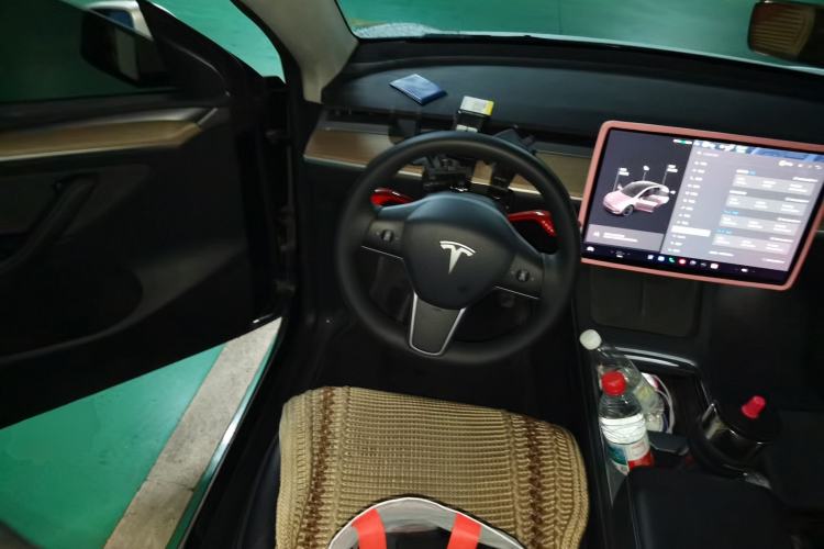 Used Tesla Model Y 2021 Standard Range Rear-Wheel Drive Version Steering Wheel