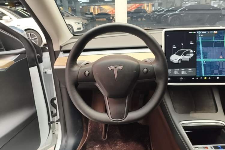 Used Tesla Model Y 2021 Standard Range Rear-Wheel Drive Version Steering Wheel