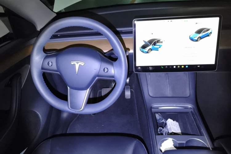 Used Tesla Model Y 2021 Standard Range Rear-Wheel Drive Version Steering Wheel