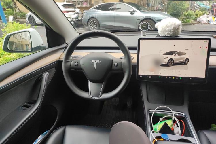Used Tesla Model Y 2021 Standard Range Rear-Wheel Drive Version Steering Wheel