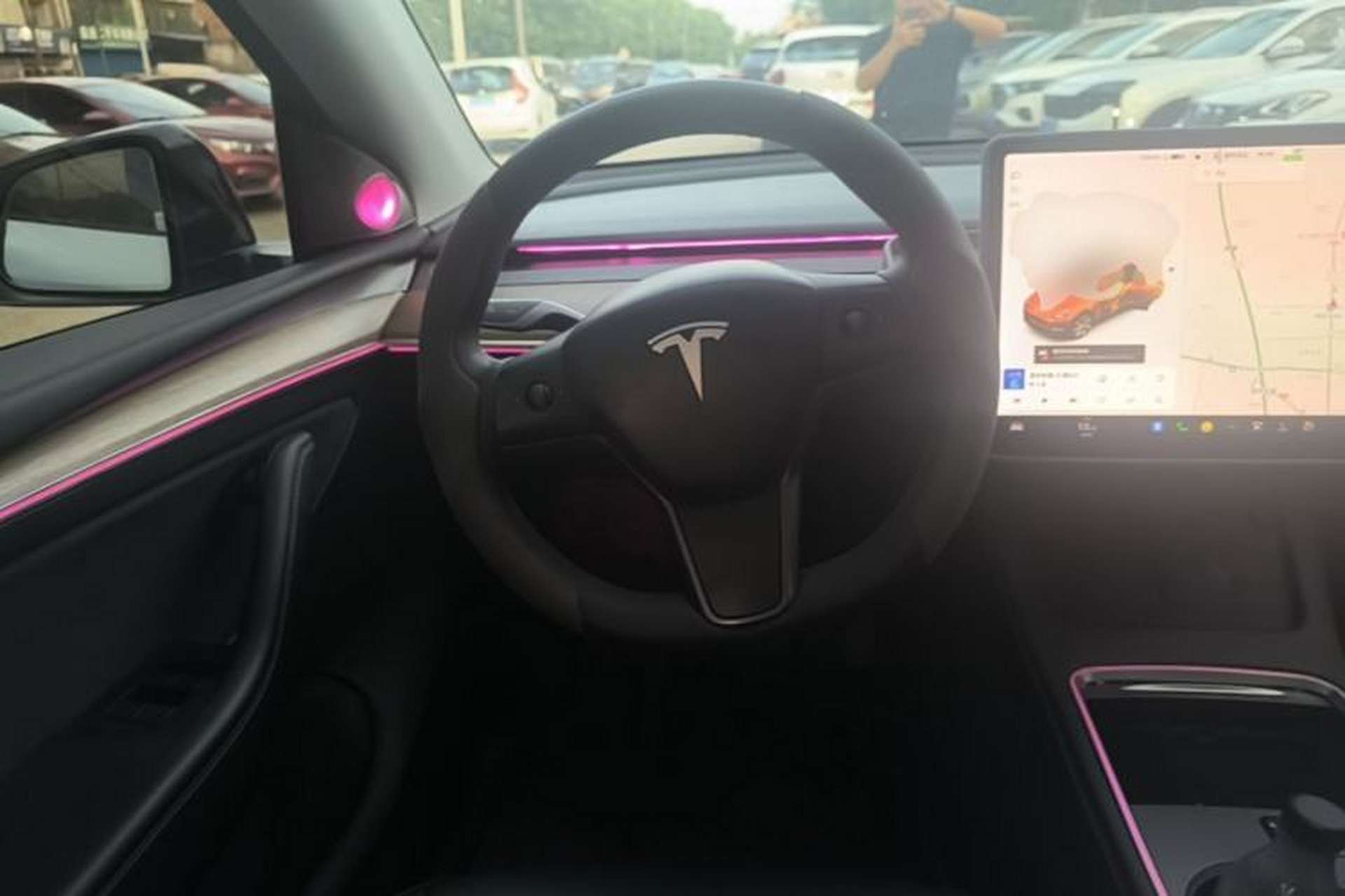 Used Tesla Model Y 2021 Standard Range Rear-Wheel Drive Version Steering Wheel
