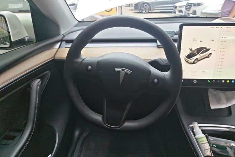 Used Tesla Model Y 2021 Standard Range Rear-Wheel Drive Version Steering Wheel
