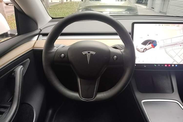 Used Tesla Model Y 2021 Standard Range Rear-Wheel Drive Version Steering Wheel