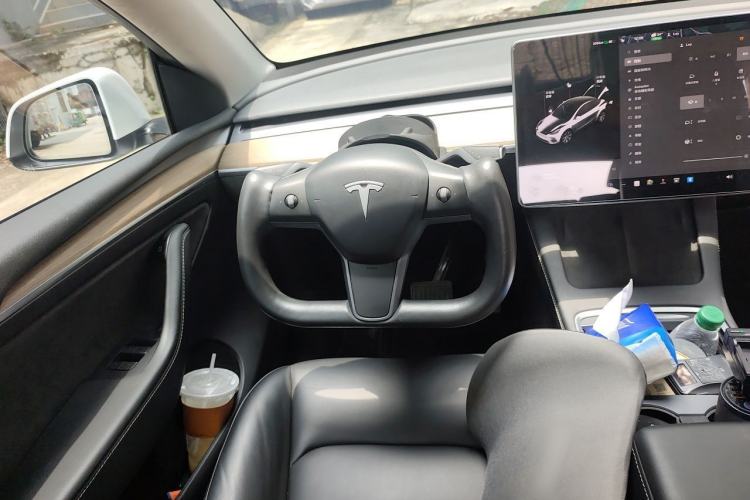 Used Tesla Model Y 2021 Standard Range Rear-Wheel Drive Version Steering Wheel