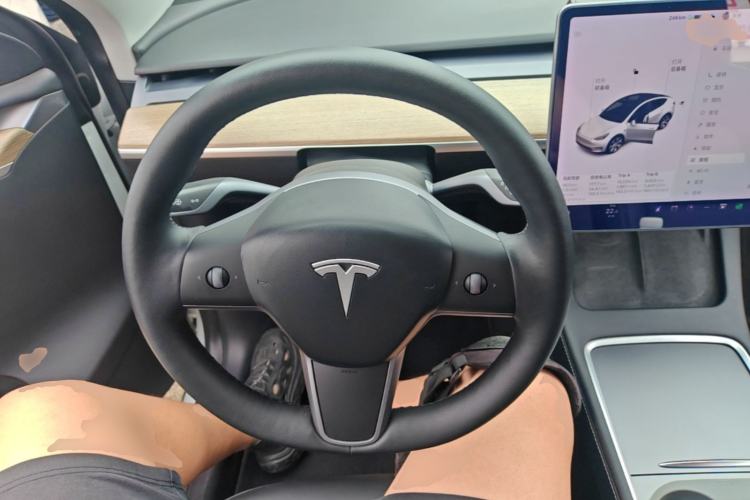 Used Tesla Model Y 2021 Long-Range All-Wheel-Drive Version 3D7 Steering Wheel
