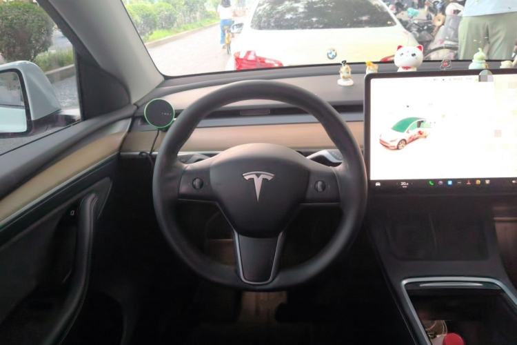 Used Tesla Model Y 2021 Long-Range All-Wheel-Drive Version Steering Wheel