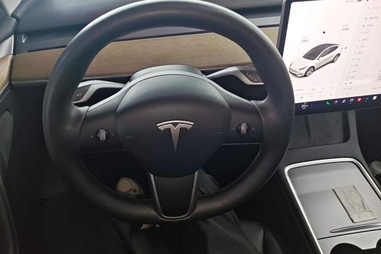 Used Tesla Model Y 2021 Standard Range Rear-Wheel Drive Version Steering Wheel