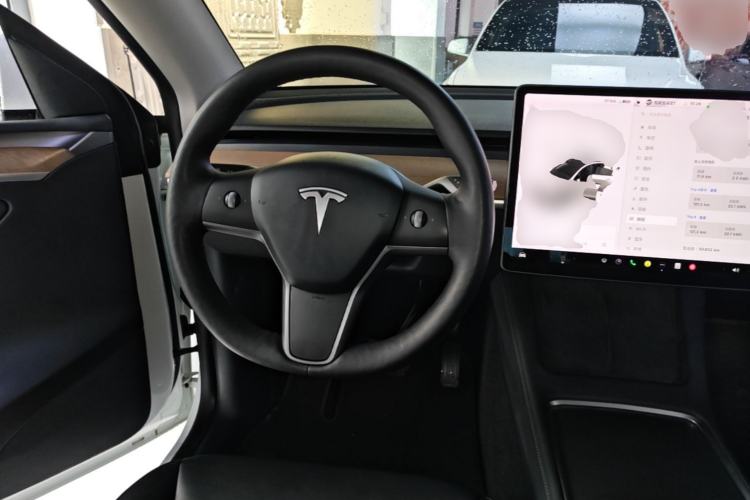Used Tesla Model Y 2021 Long-Range All-Wheel-Drive Version Steering Wheel